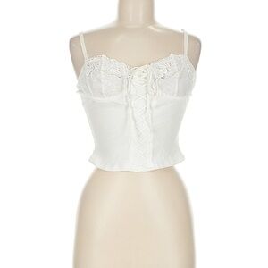 Edikted White Lace-Up Chemise